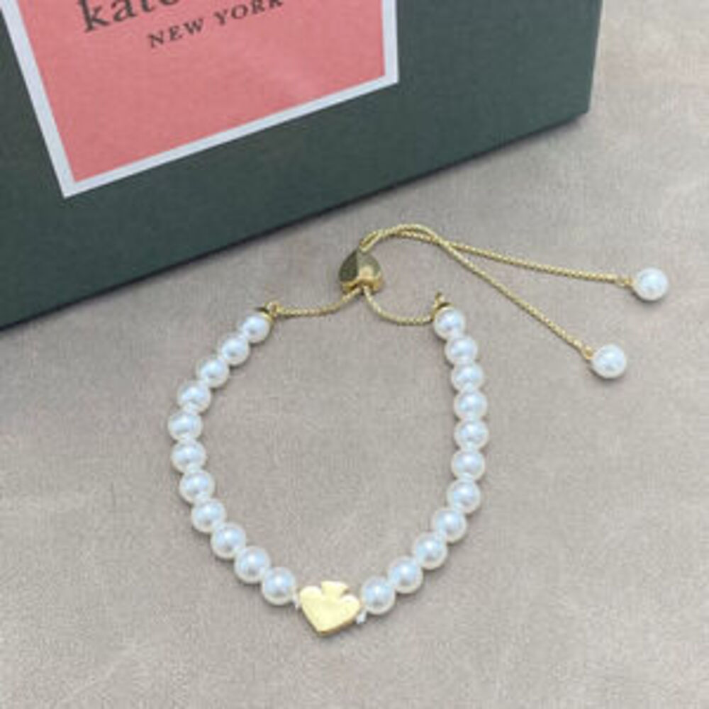 kate spade Natural Freshwater Pearl Heart Bracelet